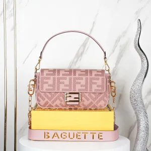 Fendi Top Handle Bag Medium Ivory Silver Hardware 27cm
