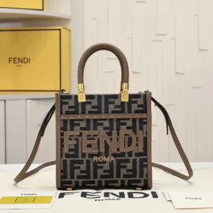Fendi Top Handle Bag Medium Olive Green Gold Hardware 27cm 03