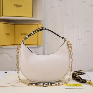 Fendi Top Handle Bag Medium Olive Green Gold Hardware 27cm 08