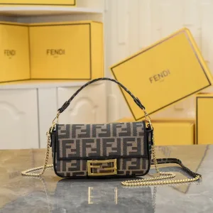 Fendi Top Handle Bag Medium Olive Green Gold Hardware 27cm 11