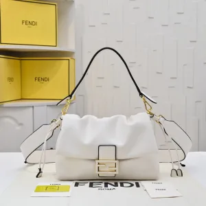 Fendi Top Handle Bag Medium Olive Green Gold Hardware 27cm 13