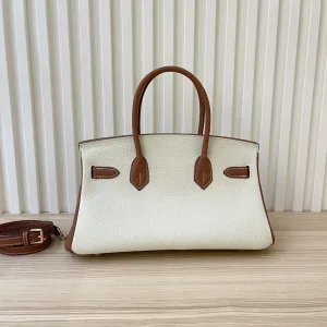 Hermes Birkin Small White Brown 25cm