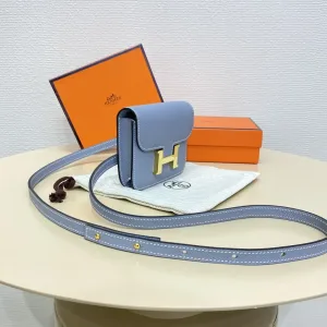 Hermes Constance Mini Small Blue Grey 18cm