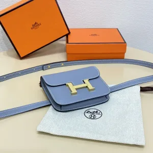 Hermes Constance Mini Small Blue Grey 18cm