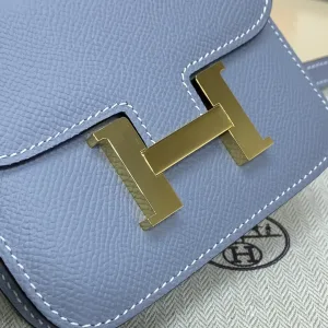Hermes Constance Mini Small Blue Grey 18cm