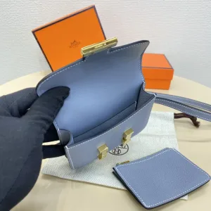 Hermes Constance Mini Small Blue Grey 18cm