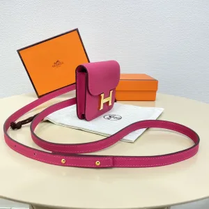 Hermes Constance Mini Small Rose Tyrien 18cm
