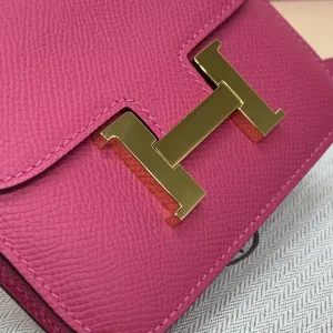 Hermes Constance Mini Small Rose Tyrien 18cm