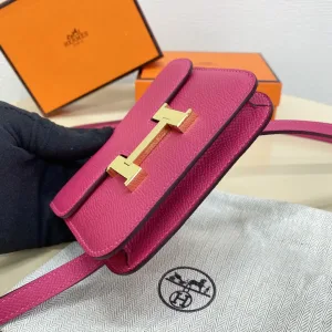 Hermes Constance Mini Small Rose Tyrien 18cm