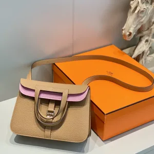 Hermes Della Cavalleria Small Gold Brown 18cm