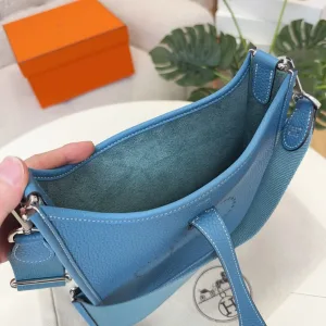 Hermes Evelyne Small Blue 16cm