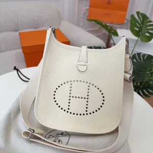 Hermes Evelyne Small Craie White 16cm