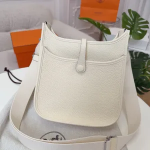 Hermes Evelyne Small Craie White 16cm