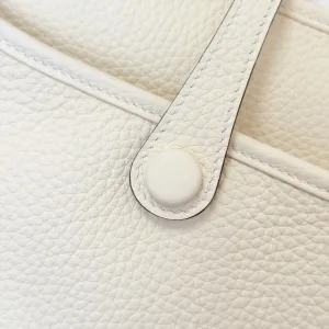 Hermes Evelyne Small Craie White 16cm