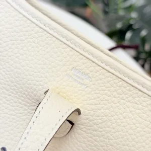 Hermes Evelyne Small Craie White 16cm