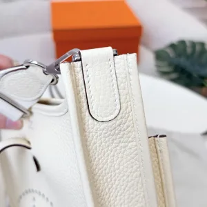Hermes Evelyne Small Craie White 16cm