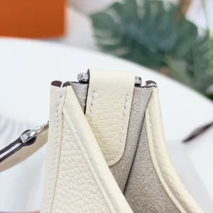 Hermes Evelyne Small Craie White 16cm