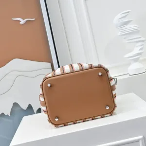 Hermes Garden Party Medium Brown Stripe 30cm