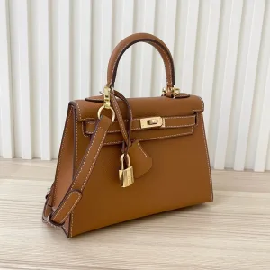 Hermes Kelly Medium Gold Brown 25cm