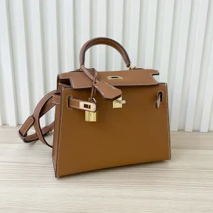 Hermes Kelly Medium Gold Brown 25cm