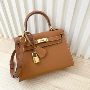 Hermes Kelly Medium Gold Brown 25cm