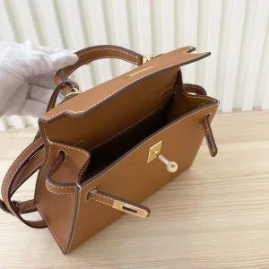 Hermes Kelly Medium Gold Brown 25cm