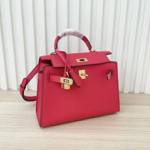 Hermes Kelly Medium Rose Tyrien 25cm