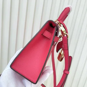 Hermes Kelly Medium Rose Tyrien 25cm