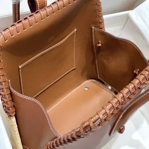 Hermes Kelly Picnic Small Gold Brown 20cm