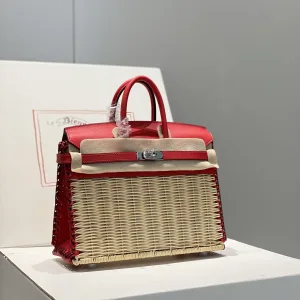 Hermes Kelly Picnic Small Red 20cm