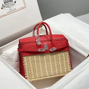 Hermes Kelly Picnic Small Red 20cm