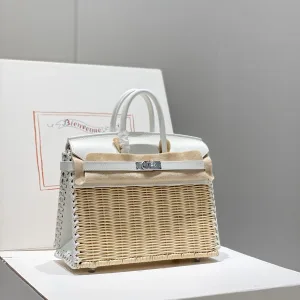 Hermes Kelly Picnic Small White 20cm