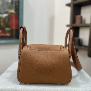 Hermes Lindy Small Gold Brown 26cm