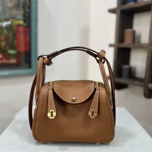 Hermes Lindy Small Gold Brown 26cm
