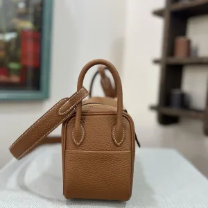 Hermes Lindy Small Gold Brown 26cm