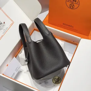 Hermes Picotin Lock Small Dark Brown 18cm