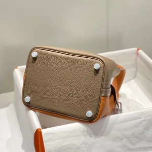Hermes Picotin Lock Small Etoupe Orange 18cm