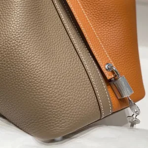 Hermes Picotin Lock Small Etoupe Orange 18cm