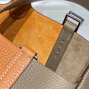 Hermes Picotin Lock Small Etoupe Orange 18cm
