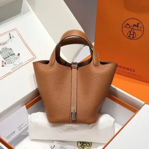 Hermes Picotin Lock Small Gold Brown 18cm