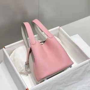 Hermes Picotin Lock Small Grey Pink 18cm