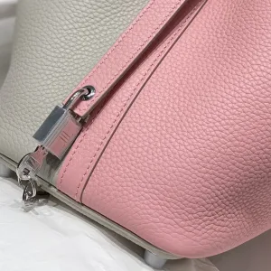 Hermes Picotin Lock Small Grey Pink 18cm