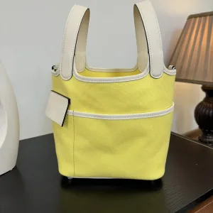 Hermes Picotin Lock Small Lime Yellow 18cm