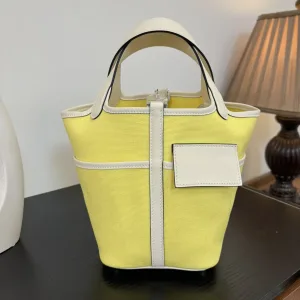 Hermes Picotin Lock Small Lime Yellow 18cm