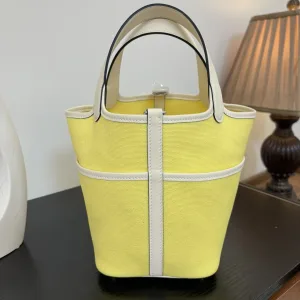 Hermes Picotin Lock Small Lime Yellow 18cm