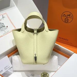 Hermes Picotin Lock Small Lime Yellow 18cm 2