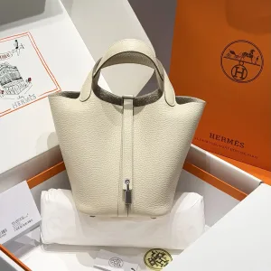 Hermes Picotin Lock Small White 18cm 2