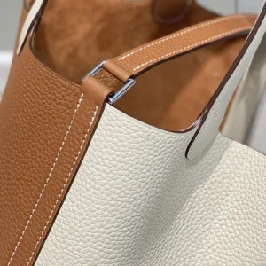 Hermes Picotin Lock Small White Gold 18cm