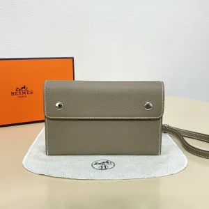 Hermes Roulis Slim Small Etoupe 18cm