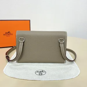 Hermes Roulis Slim Small Etoupe 18cm